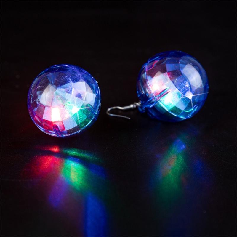 Kolczyki LED Kolczyki Klubowe Kolczyki na Imprezy Kolczyki z Efektem Kul Disco Kolczyki Wiszące z Teksturą Plastiku na Co Dzień