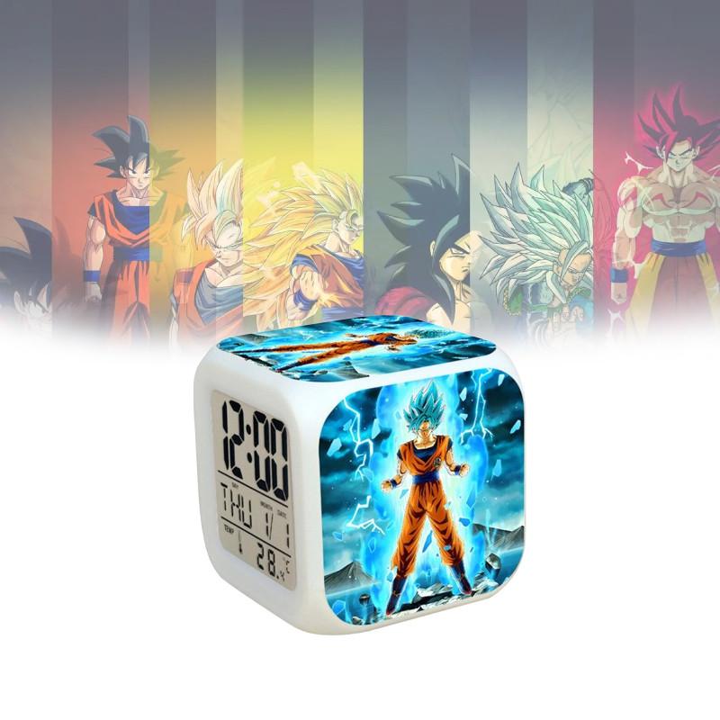 Dragon Ball Z Cartoon Led Alarm Clock Temperature Night Light Decor Bedroom