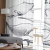 Whale Animal Illustration Tulle Curtains For Living Room Decoration Modern Chiffon Sheer Voile Kitchen Curtain