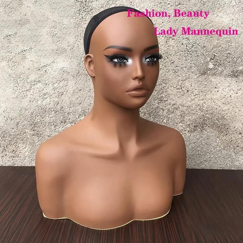 Weiblicher Schaufensterkopf-Ständer für und Zubehör