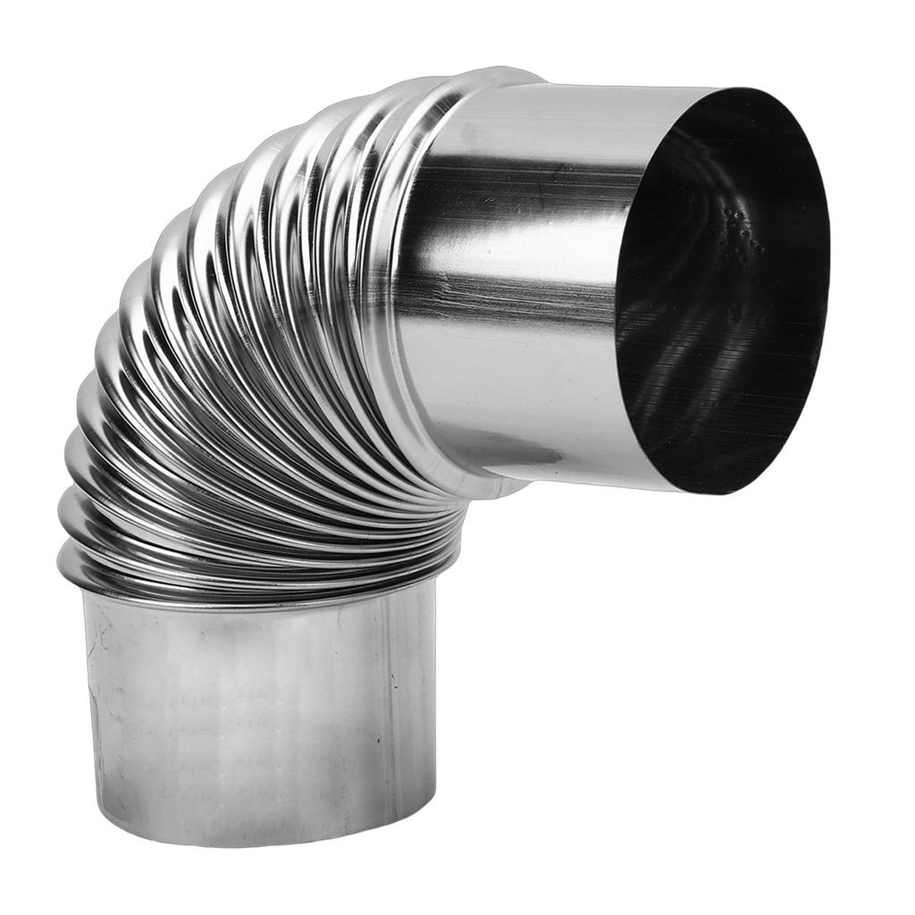 Stove Pipe Elbow 7.5cm Diameter Stainless Steel Flue Extension Elbow Chimney for Outdoor Camping Wood Stove