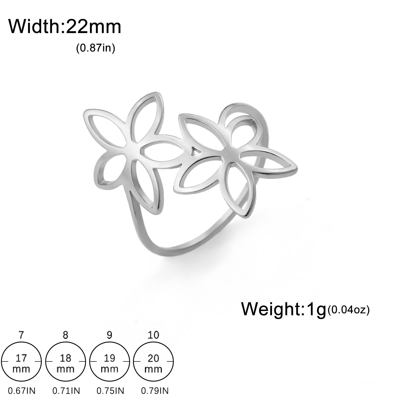 

Cazador Flowers Rings for Women Girls Gold Color Finger Rings Stainless Steel Jewelry 2026 Trend Party Birthday Gift Wholesale 8 срібний