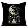 Horror Tarot Cushions Cover Bone Stand Decorative Cushioncovers Print Linen Pillows Black And White Portrait Pillows Cases Cojin