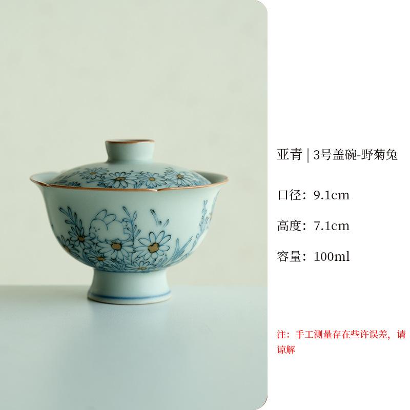 100ml Ancient-style Blue White Porcelain Gaiwan Elegant Tea Tureen Tea Bowl with Lid Kit Tea Making Cover Bowl for Tea Craft