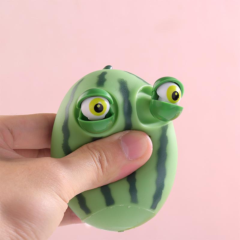 Creative Squinting Watermelon Stress Relief Toys - Squeeze & Blink for Fun and Relaxation