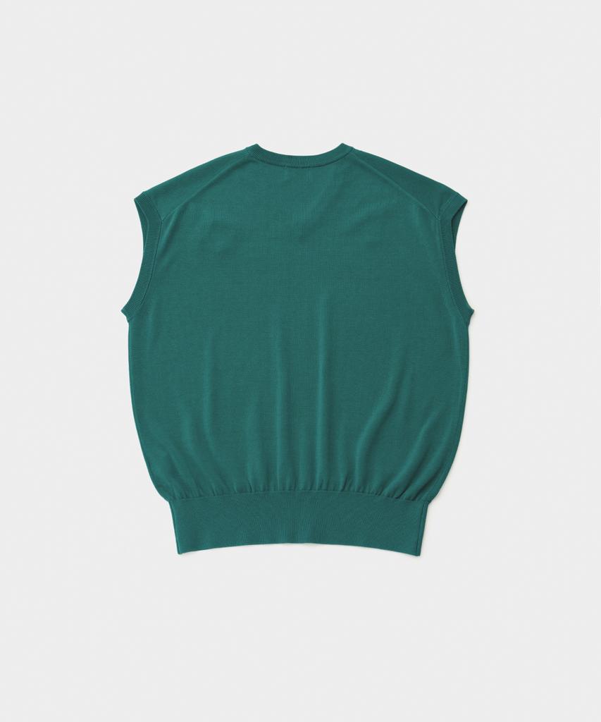 Another Office Layer Silk Knit Vest (Turquise)