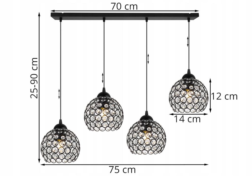 HANGING LAMP CHANDELIER CEILING LED CRYSTAL