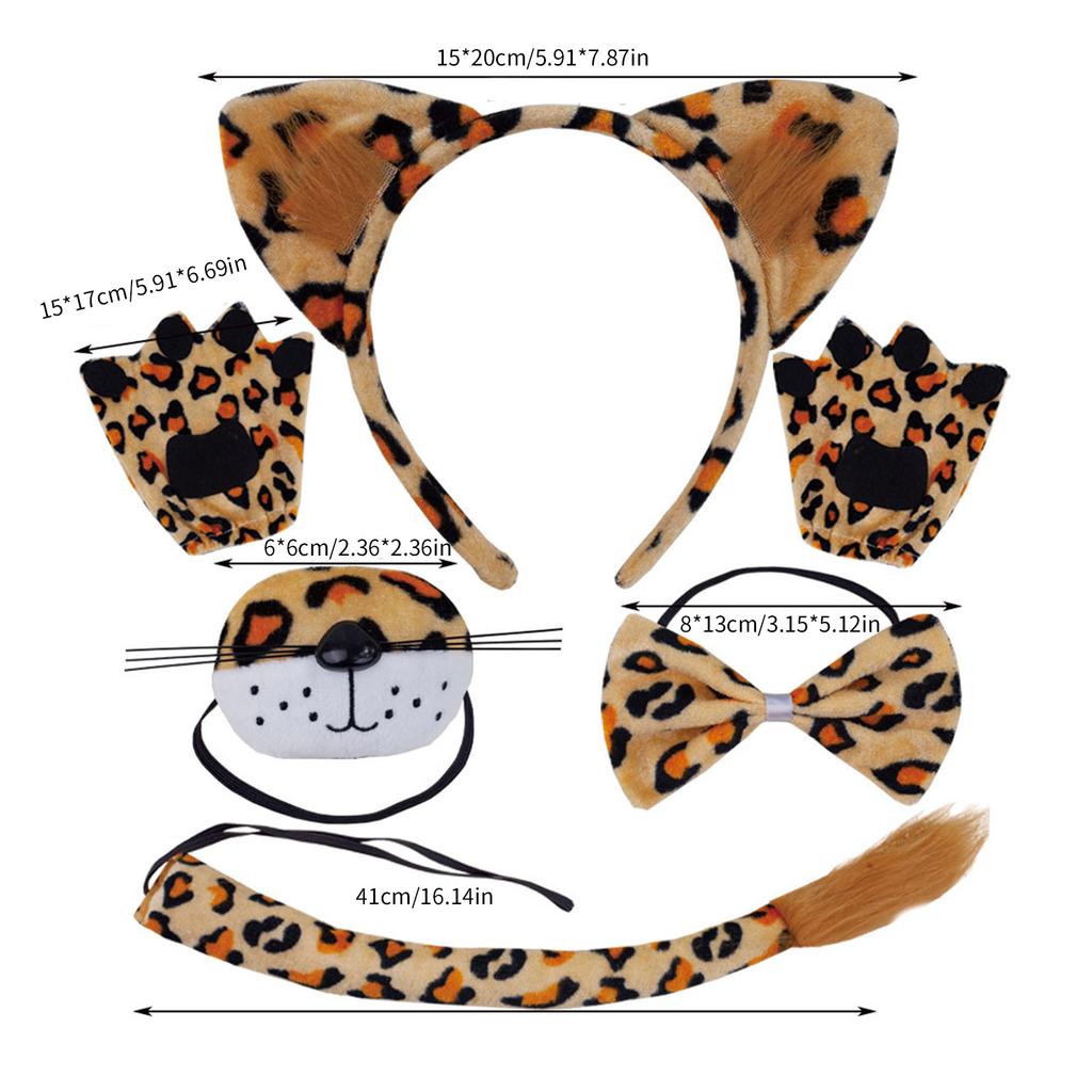 Halloween Leopard Costumes for Kids Toddlers Animal Costume Cosplays Accessories