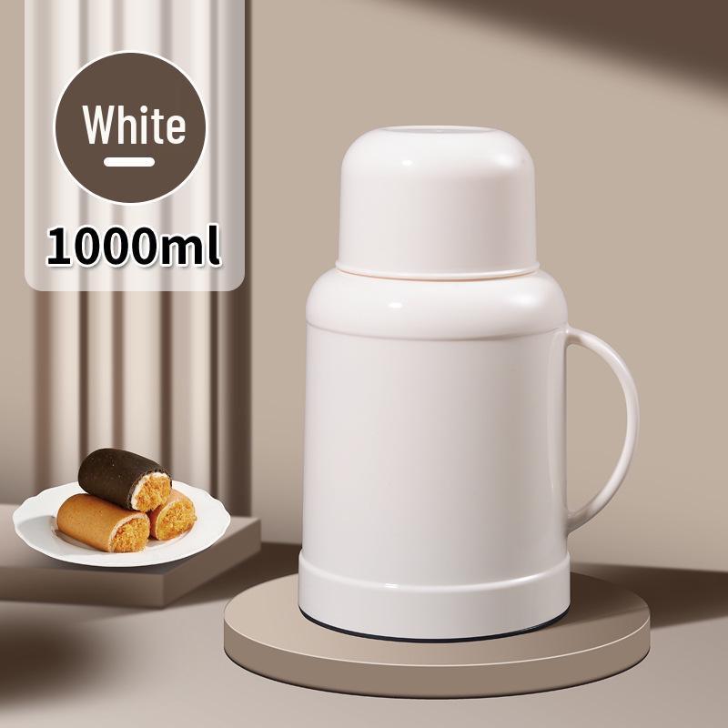 Large Capacity Press-Type Glass Liner Thermos Kettle with Smart Insulation 1000ml