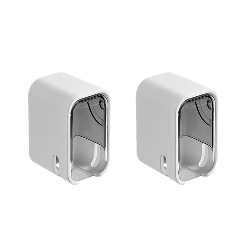 2 Stück Zahnbürstenhalter Wandmontage Stanzfrei Zahnbürstenhaken Badezimmer Zahnbürsten Aufbewahrungsregal Badezimmer WC Organizer