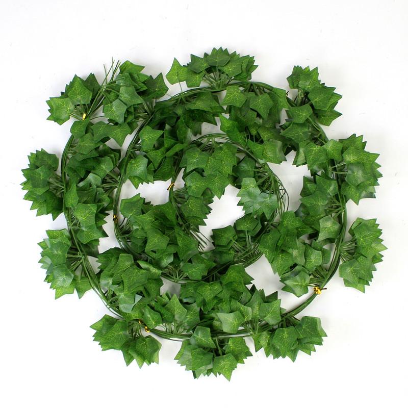 Artificial Ivy Leaves Garland Hanging Vines Artificial Plant Home Decor Fake Green Ivy Leaf Rattan Plant For Garden Wedding Part