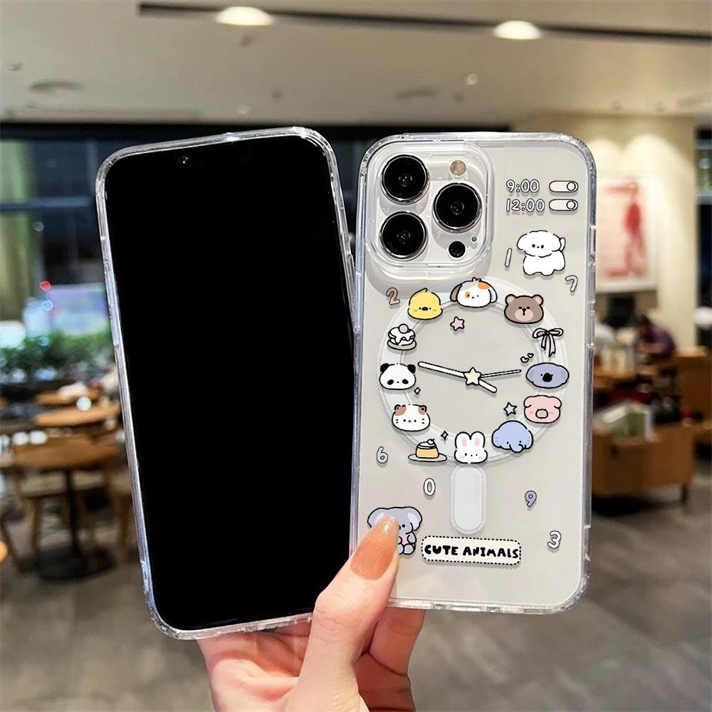 Magnetische Handyhülle für iPhone 12 14 16 17 Pro 17 16 15 14 13 12 Pro Max 12 13 14 15 16 Hochwertige Stoßfeste Hülle Vollständiger Schutz Niedlicher Stil