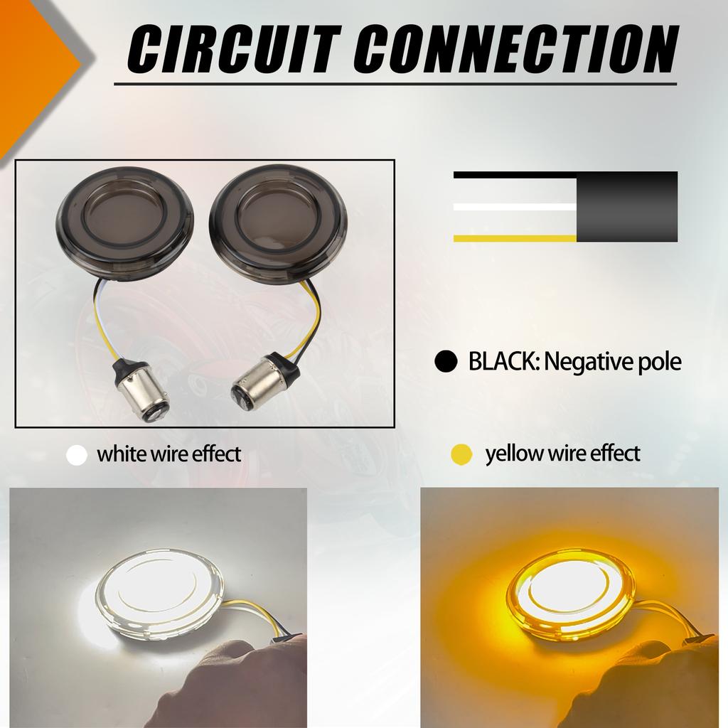 Motorcycle Front LED Turn Signal Light DRL Indicator Lamp Brake Light 1156 1157 For Harley Sportster Dyna Touring Softail