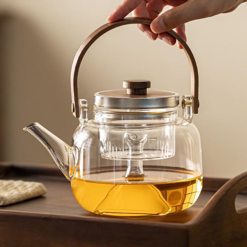 High Borosilicate Glass Boiling Teapot with Tea Infuser