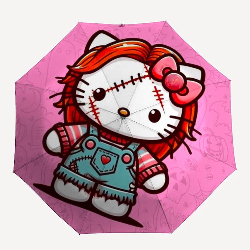 

1pc Hello Kitty Automatic Personality Umbrella 8-Bone Design Compact Gear for Outdoor Travel, Perfect Helloween Chrismas Gift for Friends or Family y2
