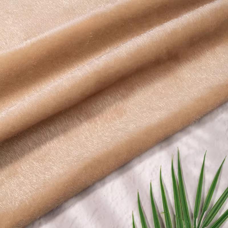 Plain Color Super Thick Faux Mink Fur Fabric Horsehair Flocking Plush Fabric DIY Sewing Sofa Clothing Luggage Shoes Toys Fabric