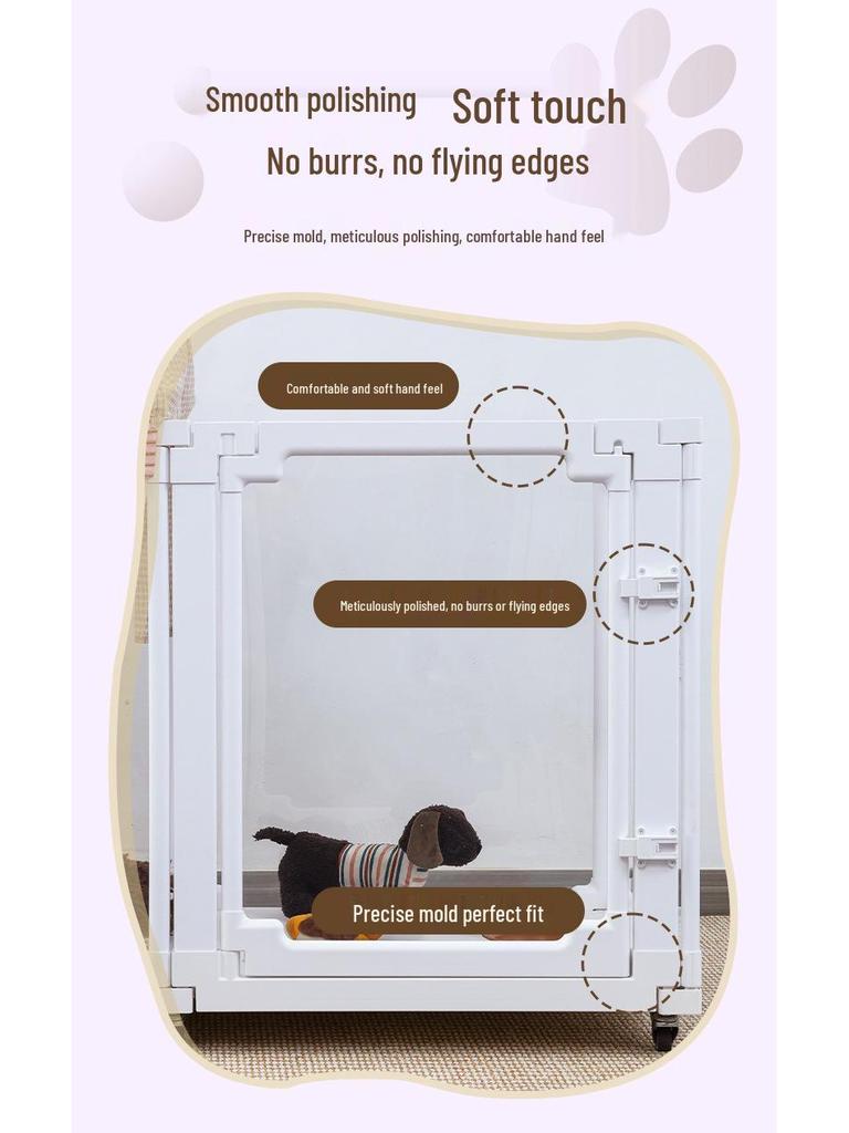 Clear Acrylic Pet Dog Enclosure for Small To Medium Breeds with Anti-Escape Design
