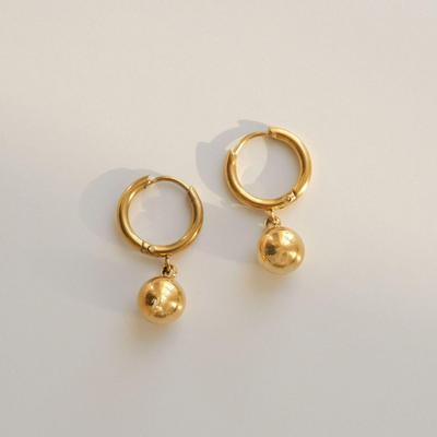 Orecchini a Cerchio Fagiolo Oro in Acciaio al Titanio - Moda Elegante da Tutti i Giorni con Design Avanzato Anti-sbiadimento
