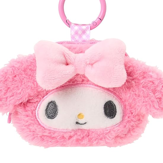 Sanrio Face-Shaped Mini Pouch with Carabiner My Melody Ages 3 and Up 015687