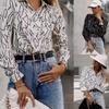 European and American Autumn Long-Sleeve Print Shirt for Women