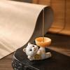 Cartoon Good Lucky Cat Cat Tabletop Incense Base Sleep Aid Cat Censer Holder  Aromatherapy