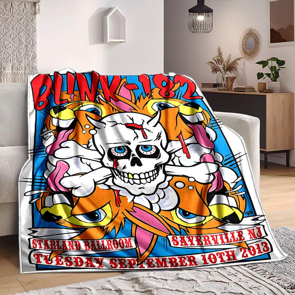 1PC Blink 182 Blanket, Throw For Sofa, Bed, Travel, Camping, Livingroom, 80cm×120cm