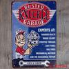 Custom Retro Pin-up Girl Car Repair Shop Tin Sign