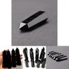 100 Obsidian Natural Black Quartz Crystal Stone Point Healing Wand Hexagonal