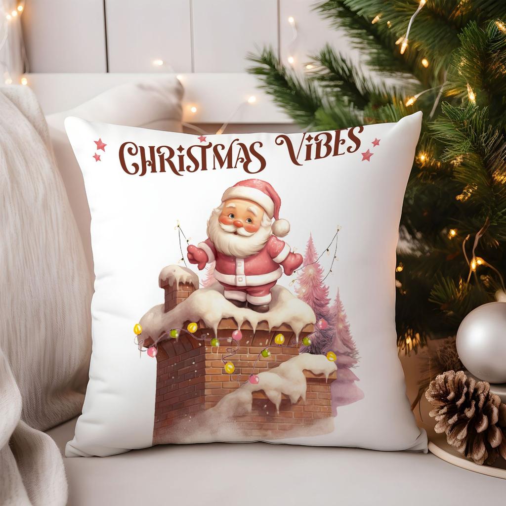 Popular Christmas Pillowcase Office Seat Cushion Home Bedside Pillowcase