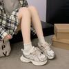 Dámské sportovní ležérní boty s tlustou podrážkou, nové stříbrné prodyšné 100 na jaro a podzim