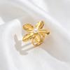 Übertriebener Ring Neuer Schmuck Persönlichkeit unregelmäßig Zinklegierung Damen Nische Blumenring