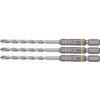 VESSEL Drill Bit Set for Porcelain Tiles, 4.3mm, 3-piece Set, APD3S-4.3