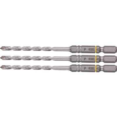 VESSEL Drill Bit Set for Porcelain Tiles, 4.3mm, 3-piece Set, APD3S-4.3