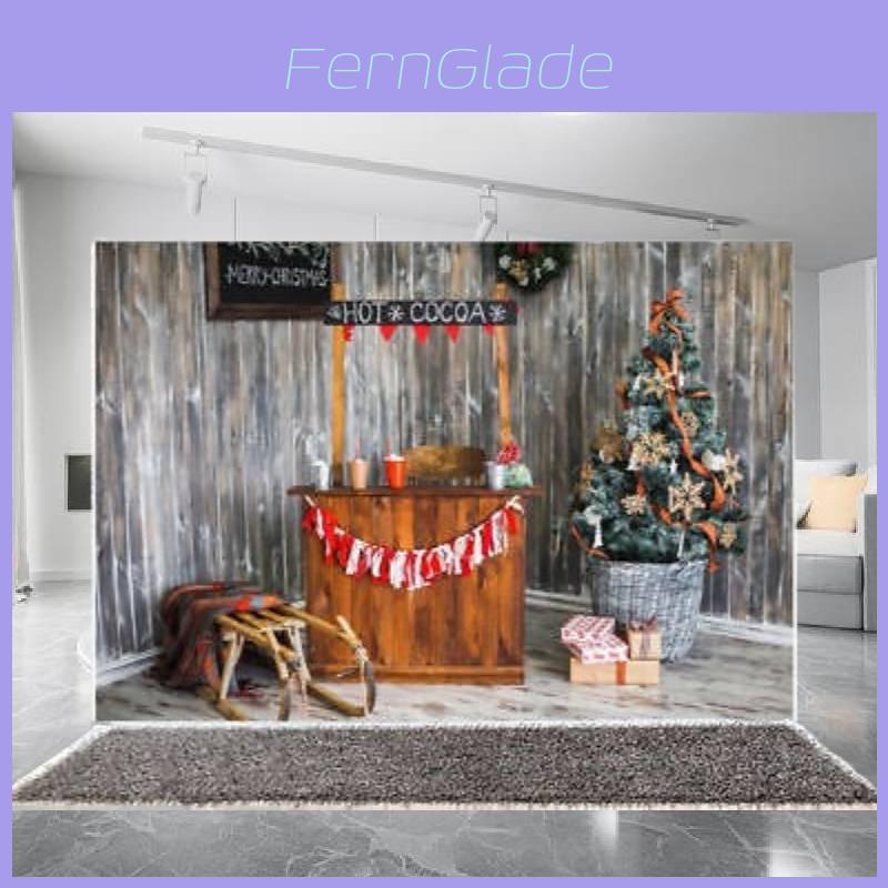 Gray Children's Photography Background Cloth Christmas Theme Studio Props 150*100cm