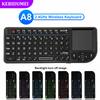 2.4G Wireless Keyboard with Touchpad 7 Color RGB Keyboard with RF Function Portable Mini Keyboard for Laptop TV Box Meeting
