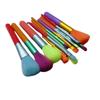 15Pcs Rainbow Rainbow Makeup Brushes Synthetic Hair Colourful Make Up Brush Set  Makeup Beginner