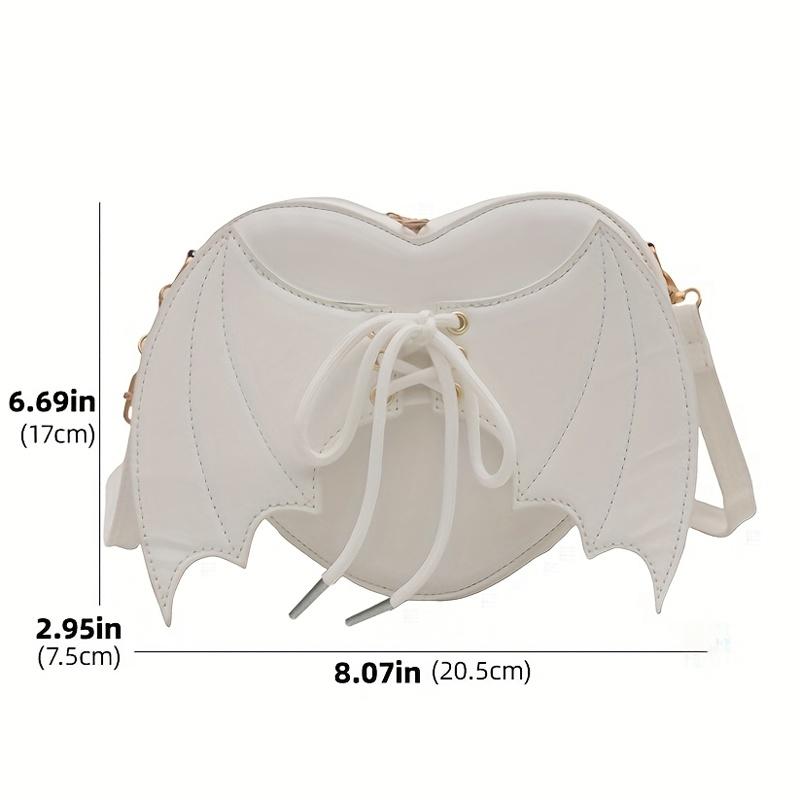 Women's Crossbody Bag Bat-Shaped Fashionable Lightweight PU Shoulder Bag for Daily Outing Commuting Shopping Dating