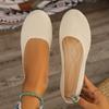 Round Toe Women Flats Comfortable Knit Ballet Flat Shoes Casual Slip On Loafers Shoes Office Boat Shoes Plus Size Sneakers Women