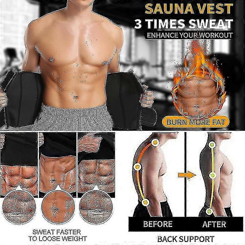 Men Body Shaper Sauna Sweat Shapers Belt Thermo Shapewear Slimming Girdle Workout Waist Trainer Corset Gym Abdomen Fat Burning