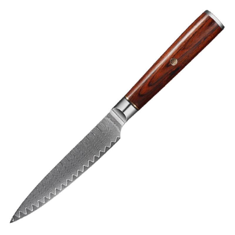 

4.5 Inch Paring Knife 67-layers Damascus Steel 10Cr15CoMov Blade Wood Handle Utility Chef Slicing Cleaver Peeling Kitchen Knife 4.5 inch