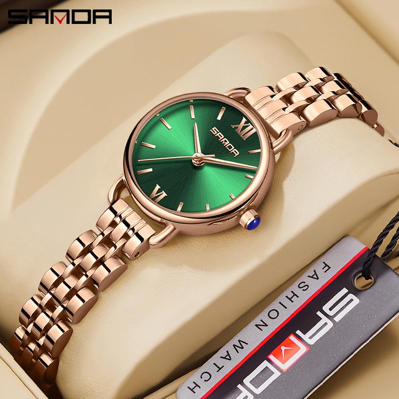 Sanda Women's Retro Roman Numeral Quartz Watch - Fashionable, Simple, and Waterproof