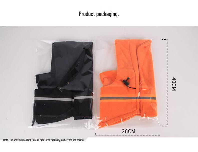 Velvet Lined Reflective Ski Mask and Neck Guard for Autumn/Winter Riding