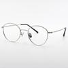 Alloaiweeo [Alo Basic] Al8202 1111G Cat'S Round Sanded Silver Metal Glasses