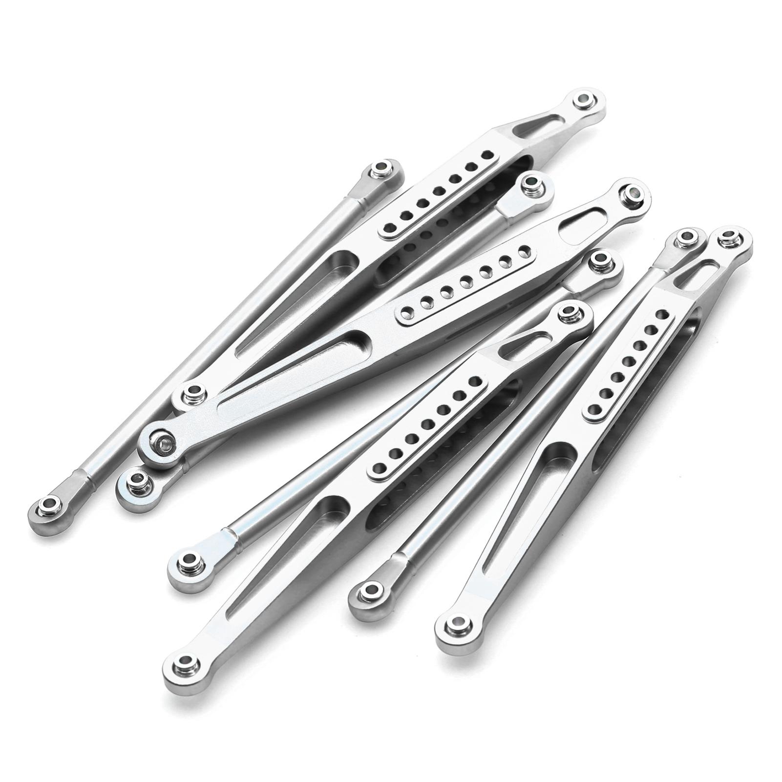 

8pcs Metal Upper and Lower Chassis Link Set Replacement for Losi LMT 4WD Solid Axle Monster Truck 1 8 Remote Control срібний