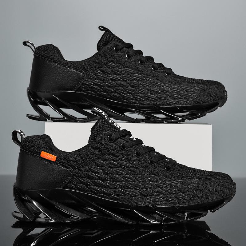 Large size men's shoes size 47 mesh shoes youth blade sole sneakers non-slip middle and older children size 36 black fish scale shoes