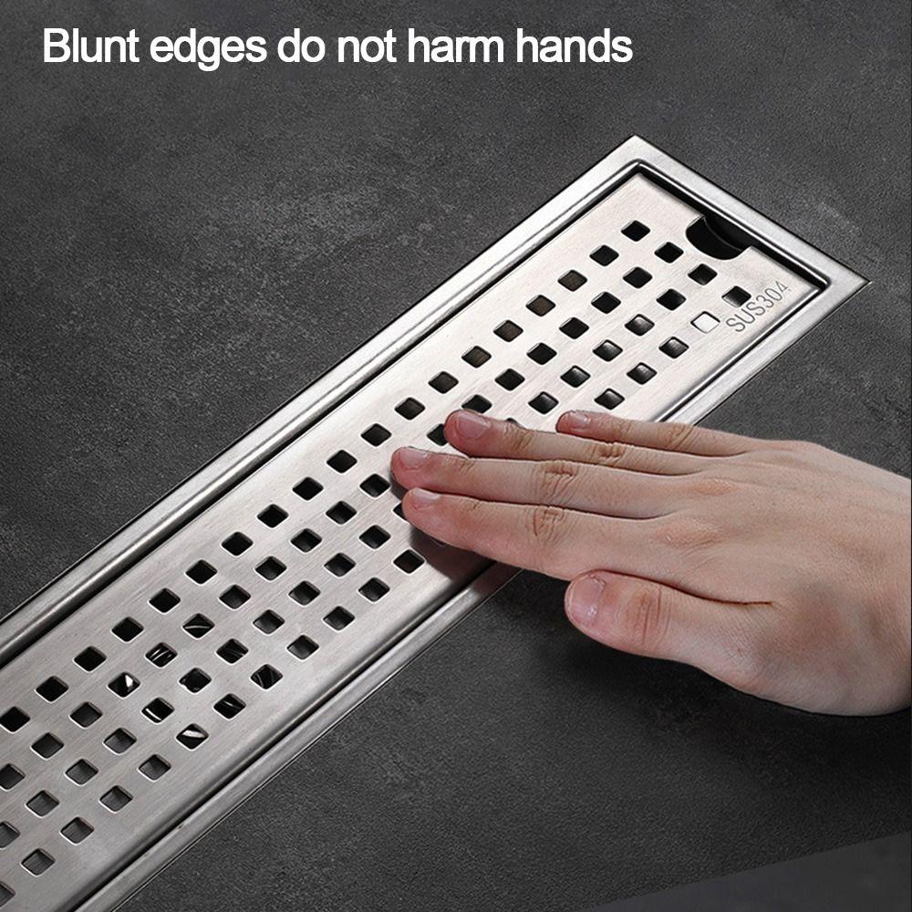 Sifon de Pardoseală pentru Duș din Oțel Inoxidabil Formă Dreptunghiulară Sifon Liniar de Pardoseală Filtru de Sifon Util