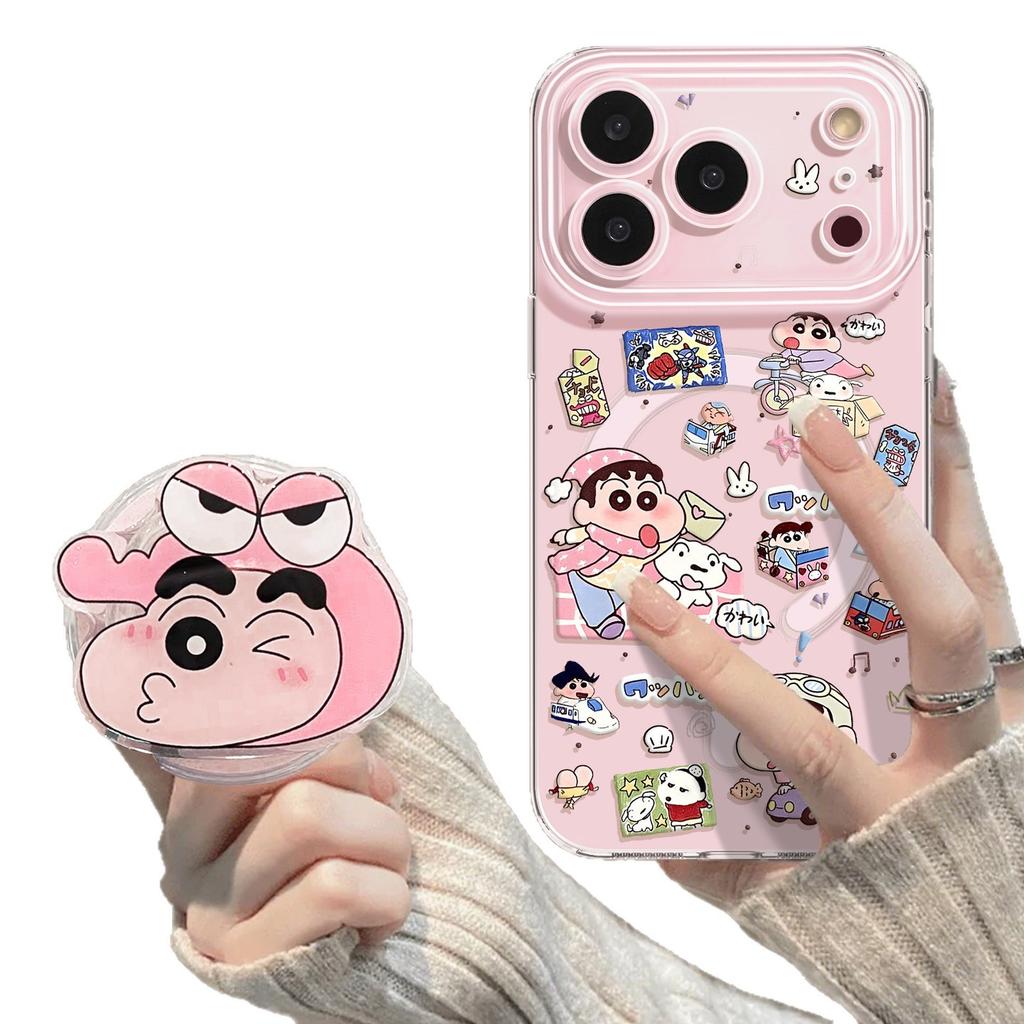 Cartoon Character for Apple 17promax Cute 16 Magnetic Suction 15 Bracket 14 Female 13iphone12 Mobile Phone Case