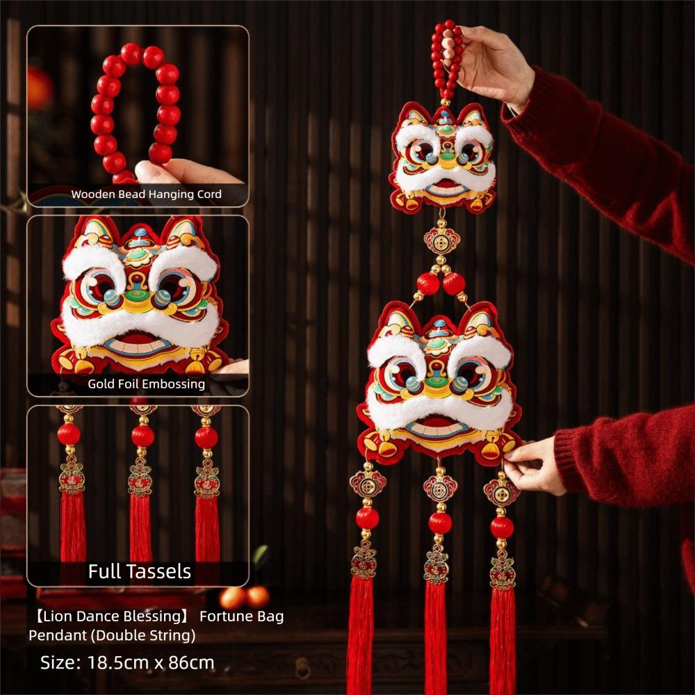 Gold Foil Embossing Festive Ornaments Bell Pendant Year Of The Horse  Living Room