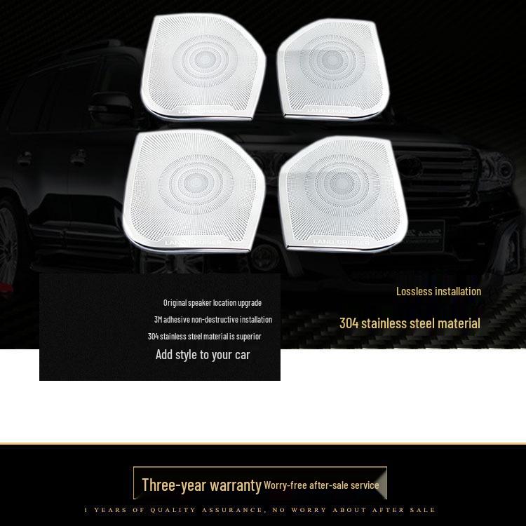 Stainless Steel Speaker Cover for Land Cruiser LCJ200 - Car Decoration & Gift