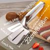 Stainless Steel Tong Spatula 2 in 1 Kitchen Tongs Non Stick Cooking Spatula Food Turner Clip for BBQ Frying Cooking Tool